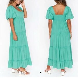 Like new! Show me your mumu Linds dress in Parakeet Linen